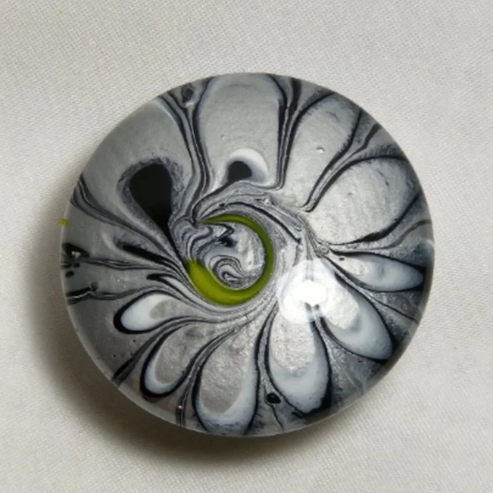 Hand Crafted Cabinet Door Knobs Hand Painted Flowers Black Silver White Yellow